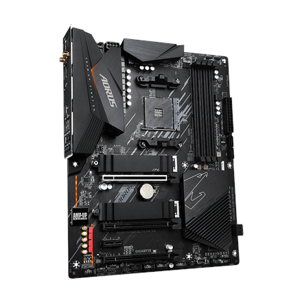 GIGABYTE B550 AORUS ELITE AX V2 Motherboard - AMD Ryzen 5000 CPUs, 12+2 Phases VRM, up to 4733MHz DDR4, 1xPCIe 4.0 + 1xPCIe 3.0 M.2, Wi-Fi 6E, 2.5GbE LAN, USB 3.2 Gen 2