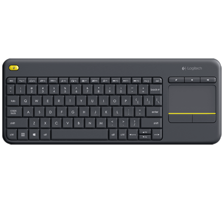 LOGITECH K400 Plus Wireless Touch Keyboard - BLACK - US INT'L