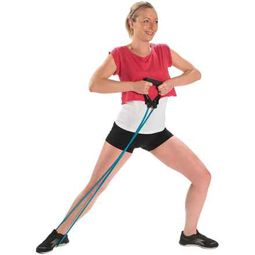 Tube de fitness SVELTUS avec deux poignées, léger, bleu pour les professionnels