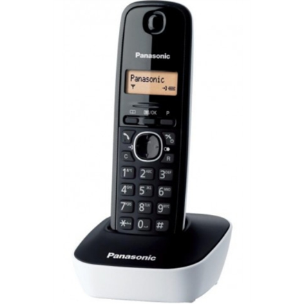 Téléphone dect blanc/noir kx-tg1611fxw panasonic  kx-tg1611fxw  timbre vert 08 lei