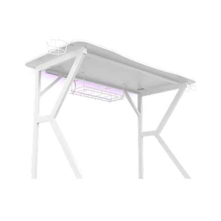 Table de jeu Genesis HOLM 320 RGB blanche (120 cm x 75 cm)