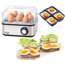 Adler AD 4486 egg cooker 8 egg(s) 800 W Black,Satin steel,Transparent
