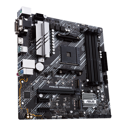 Mainboard|ASUS|AMD B550|SAM4|MicroATX|Memory DDR4|Memory slots 4|2xPCI-Express 3.0 1x|1xPCI-Express 4.0 16x|2xM.2|1x15pin D-sub|1xDVI-D|1xHDMI|6xUSB 3.2|1xPS/2|1xRJ45|3xAudio port|PRIMEB550M-A