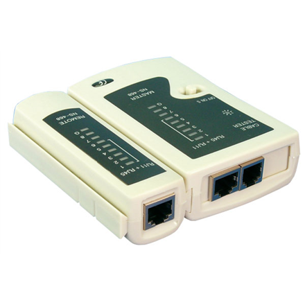 Tester kabli do zlacz RJ11,RJ12,RJ45 z jednostką zdalna