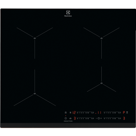 Electrolux EIS62443 Black Built-in 60 cm Zone induction hob 4 zone(s)