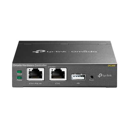 TP-LINK | Contrôleur matériel Omada | OC200 | 10/100 Mbit/s | Ports Ethernet LAN (RJ-45) : 2 | MU-MiMO non | Entrée PoE | 1 port USB 2.0, 1 port Micro USB