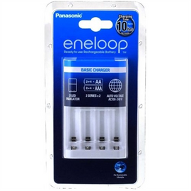 Chargeur de piles Panasonic eneloop Basic pour 2 ou 4 piles AA / AAA - 0
