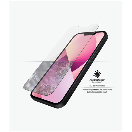 PanzerGlass | Clear Screen Protector | Apple | iPhone 13 Mini | Tempered glass | Antibacterial glass; Resistant to scratches and bacteria; Shock absorbing; Easy to install