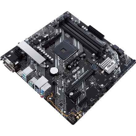 Asus | PRIME B450M-A II | Famille de processeurs AMD | Socket AM4 | DDR4 | Emplacements mémoire : 4 | Nombre de connecteurs SATA : 6 x SATA III | Chipset AMD B | Micro ATX