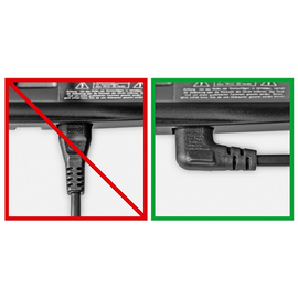 Goobay | 97350 | Euro connection cord, both ends angled | Black Euro male (Type C CEE 7/16) | Device socket C7 - 0