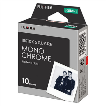 Fujifilm | Instax Square Monochrome (10pl) Instant Film | 86 x 72 mm | Image area: 62 × 62 mm | Quantity 10 - 0