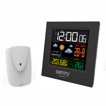 Camry | Weather station | CR 1166 | Black | Date display - 0