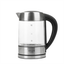 Adler | Bouilloire | AD 1247 NEUF | Avec commande électronique | 1850 - 2200 W | 1,7 L | Acier inoxydable, verre | Base rotative à 360° | Acier inoxydable/Transparent