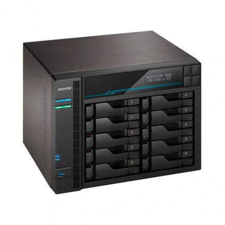 Asustor Lockerstor 10 AS6510T NAS Tower Intel Atom® C3538 8 GB DDR4 0 TB ADM Black