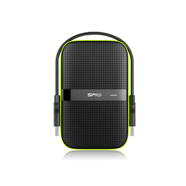 Silicon Power external HDD Armor A60 1TB, black/green