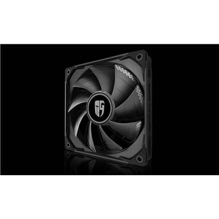 VENTILATOR DEEPCOOL PC TF120S BLACK, 120x120x25 mm, 1500rpm, control PWM, fara LED, 1 ventilator, 4-pin PWM, negru, "DP-GS-H12FDB-TF120S-BK"