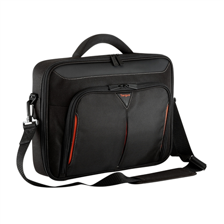Targus | Classic+ | Convient aux ordinateurs jusqu'à 15,6 pouces | Messenger - Porte-documents | Noir/Rouge | Bandoulière