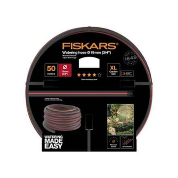 Tuyau d'arrosage Fiskars 1027111 50 m Hors sol Noir, Rouge