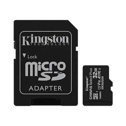 Carte microSDHC Canvas Select Plus 100R A1 C10 Kingston Technology 32 Go + ADP