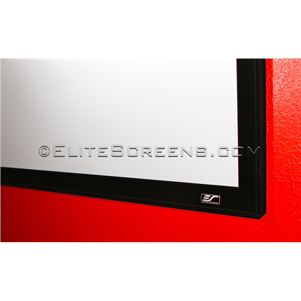 Écran ELITE SCREENS dans un cadre fixe 110" (279,4 cm)/ 16:9/ 137×243,5 cm/ gain 1,1/ cadre noir 6 cm