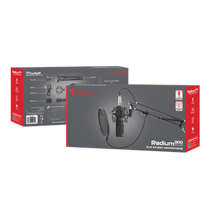 GENESIS Radium 300 XLR Black Studio microphone