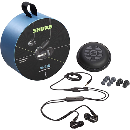 Shure AONIC 215 - in-ear headphones with single transducer and 3.5mm cable (black)