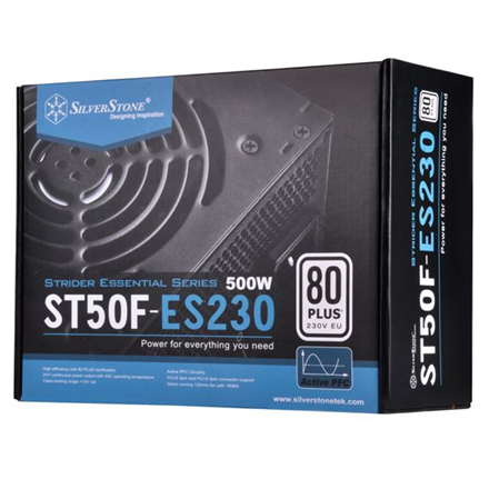 Silverstone ST50F-ES230 power supply unit 500 W 24-pin ATX Aluminium