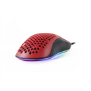 AROZZI herní myš FAVO Ultra Light Black-Red/ drátová/ 16.000 dpi/ USB/ 7 tlačítek/ RGB/ černočervená