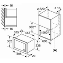 Bosch | Four à micro-ondes | BFL623MS3 | Encastrable | 20 L | 800 W | Acier inoxydable