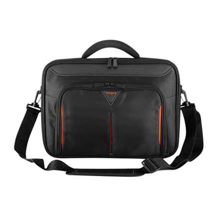 Targus | Classic+ | Convient aux ordinateurs jusqu'à 15,6 pouces | Messenger - Porte-documents | Noir/Rouge | Bandoulière