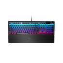 SteelSeries Apex 5 Gaming Keyboard, US Layout, Wired, Black SteelSeries Apex 5 Gaming keyboard Hybrid blue mechanical gaming switches guaranteed for 20 million keypresses, OLED Smart Display displays profiles, game info, Discord messages, and more, Aircra-1