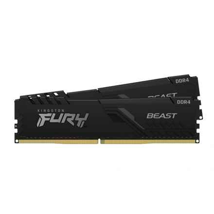 Kingston DRAM 32 Go 3 200 MT/s DDR4 CL16 DIMM (lot de 2) 1 Gx8 FURY Beast Noir