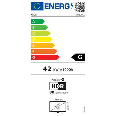 Écran LCD ASUS 32" ProArt PA329CV 4K 3840x2160p IPS 60Hz USB-C 100% sRGB HDR10 Support ergonomique