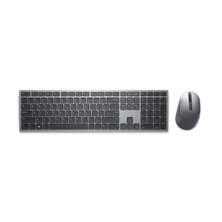 Dell | Clavier et souris multi-appareils Premier | KM7321W | Ensemble clavier et souris | Sans fil | Piles incluses | EE | Gris titane | Connexion sans fil