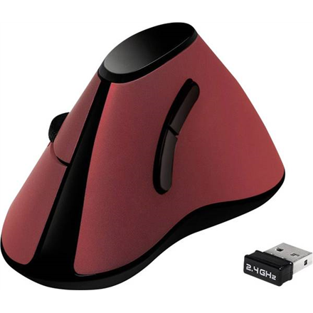 Logilink | Ergonomic Vertical Mouse | ID0159 | Optical | Wireless | Red