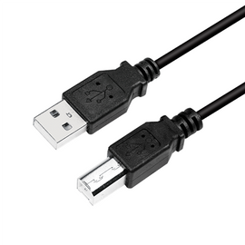 CABLU USB LOGILINK pt. imprimanta, USB 2.0 (T) la USB 2.0 Type-B (T), 3m, black, "CU0008B" (timbru verde 0.18 lei)