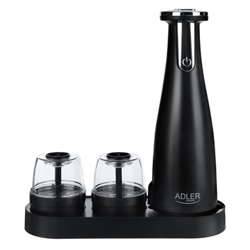Adler | Electric Salt and pepper grinder | AD 4449b | Housing material ABS plastic | 7 W | Lithium | Matte Black