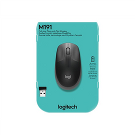Souris optique sans fil RF Logitech M190 1000 DPI ambidextre