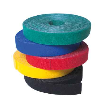 Organisateur de câbles, rouleau de 4 m, velcro, noir