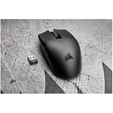 Souris corsair gaming sans fil bluetooth  24 ghz optique 10 000 dpi défilement 6/1/boutons boutons programmables bouton de sélection de vitesse noir  ch-931c011-eu  timbre vert 018 lei