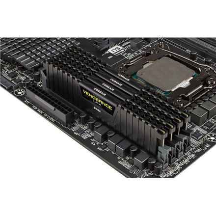 Corsair DDR4, 3 200 MHz, 16 Go, 2 x 8 Go, Dimm, sans tampon, 16-18-18-36, XMP 2.0, dissipateur thermique Vengeance LPX noir, PCB noir, 1,35 V, pour SKL