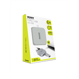 PORT Designs USB-C to 4-Port USB-A 3.0 Hub