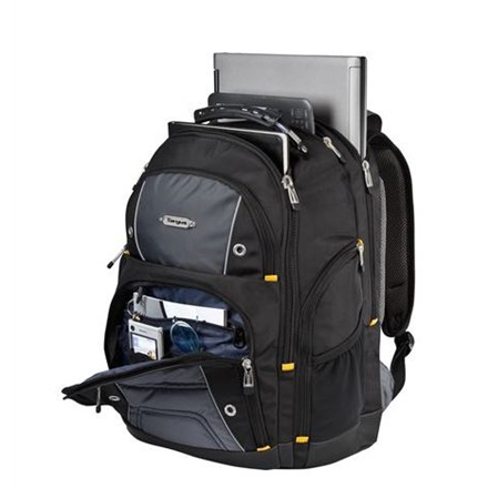 Targus | Drifter | Convient aux ordinateurs jusqu'à 15,6 pouces | Sac à dos | Noir/Gris | Bandoulière