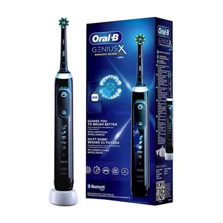 Oral-B | Electric Toothbrush | Genius X | Rechargeable | For adults | Number of brush heads included 1 | Number of teeth brushing modes 6 | Midnight Black