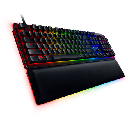 Razer | Huntsman V2 Optical Gaming Keyboard | Gaming keyboard | Wired | RGB LED light | US | Black | Numeric keypad | Clicky Purple Switch