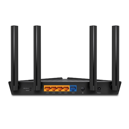 Routeur Wi-Fi 6 Gigabit double bande AX3000 | Archer AX53 | 802.11ax | 574+2402 Mbit/s | 10/100/1000 Mbit/s | 4 ports Ethernet LAN (RJ-45) | Prise en charge Mesh Oui | MU-MiMO Oui | Antenne externe | 36 mois