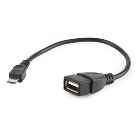 Kabelis Gembird OTG USB Female - MicroUSB Male 0.15m Black
