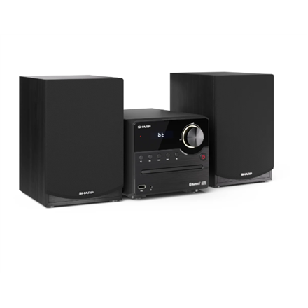 Sharp XL-B512(BK) Hi-Fi Micro System, CD/FM/USB/Bluetooth v5.0, 45W, Black Sharp | Hi-Fi Micro System | XL-B512(BK) | USB port | AUX in | Bluetooth | CD player | Black | FM radio | Wireless connection