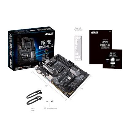 PLACA de BAZA Asus "PRIME B450-PLUS", skt AM4, ATX, AMD B450, 4 x DDR4, max. 64 GB, 6 x SATA, 1 x M.2, 7.1, "PRIME B450-PLUS"