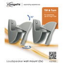 Vogels | Loundspeaker Mount | VLB500 | Turn, Tilt | Maximum weight (capacity) 5 kg | Silver-5